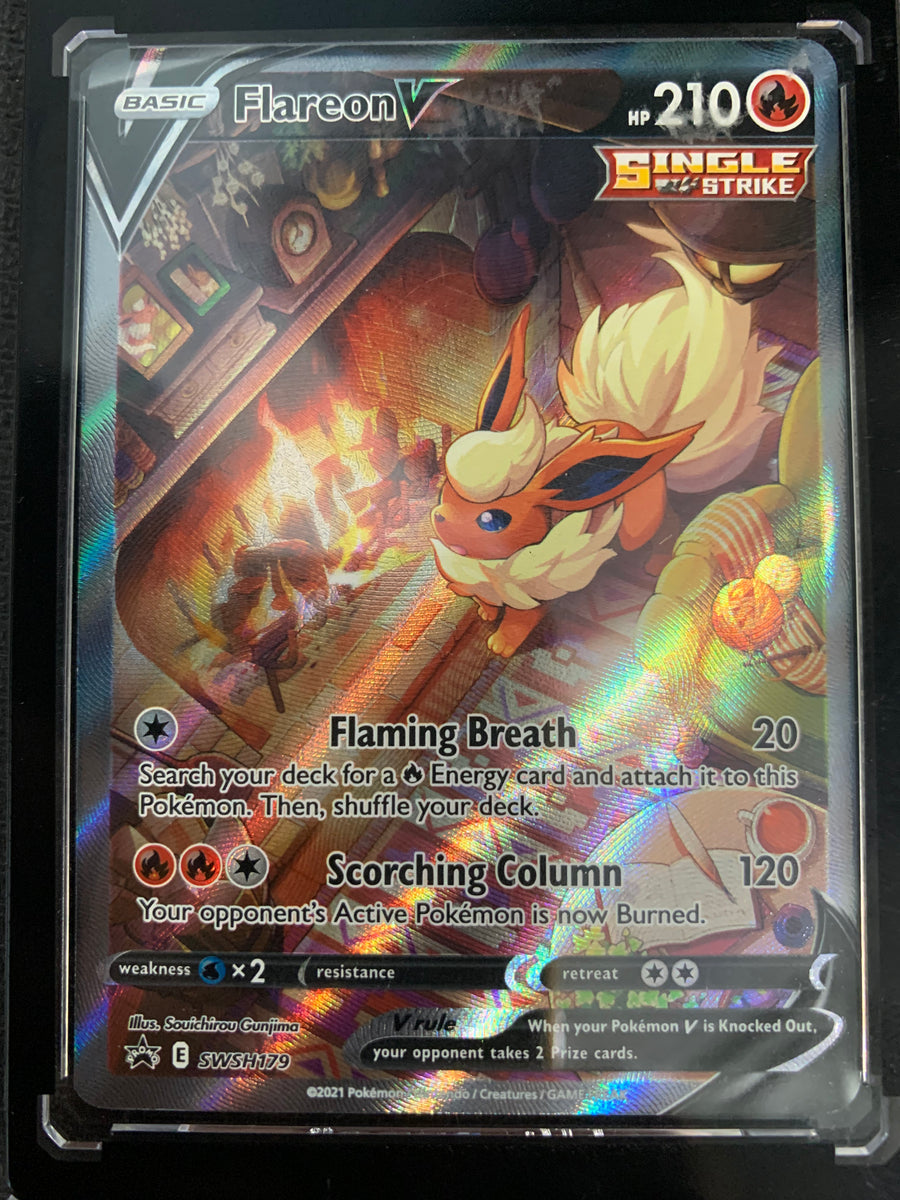 pokemon sword & shield black star promo - flareon v full art