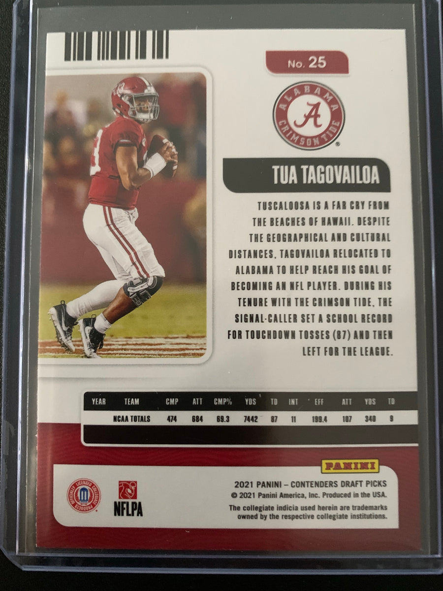 Tua Tagovailoa – Miami Dolphins 2021 Panini Contenders Season Ticket # –