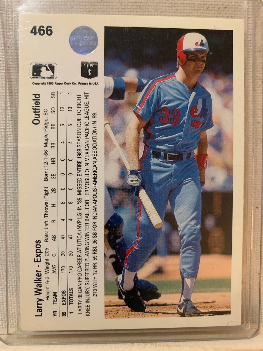 1990 Larry Walker Fleer Baseball Card #363