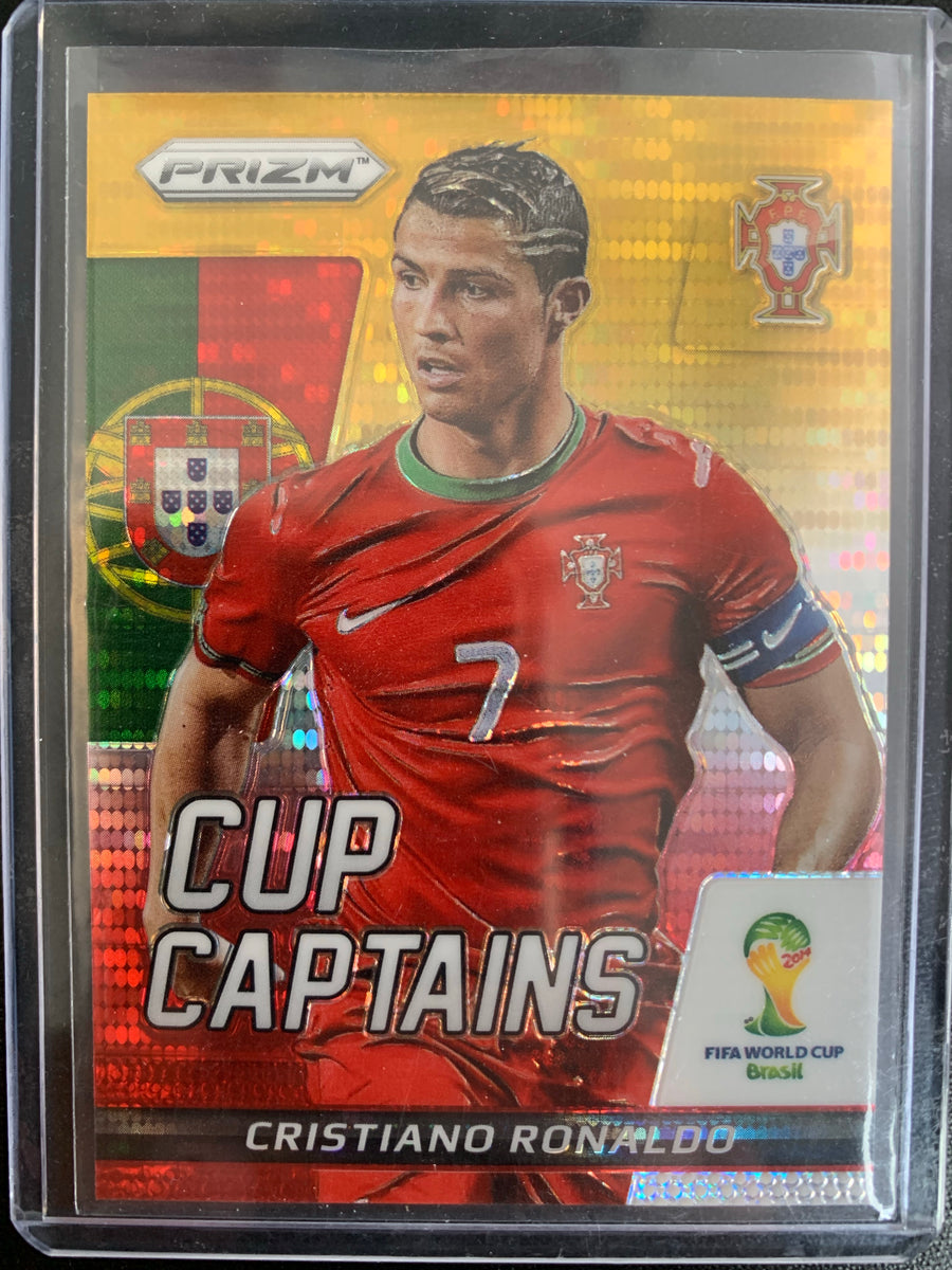 2014 FIFA WORLD CUP PANINI PRIZM SOCCER #5 CRISTIANO RONALDO CUP CAPTA