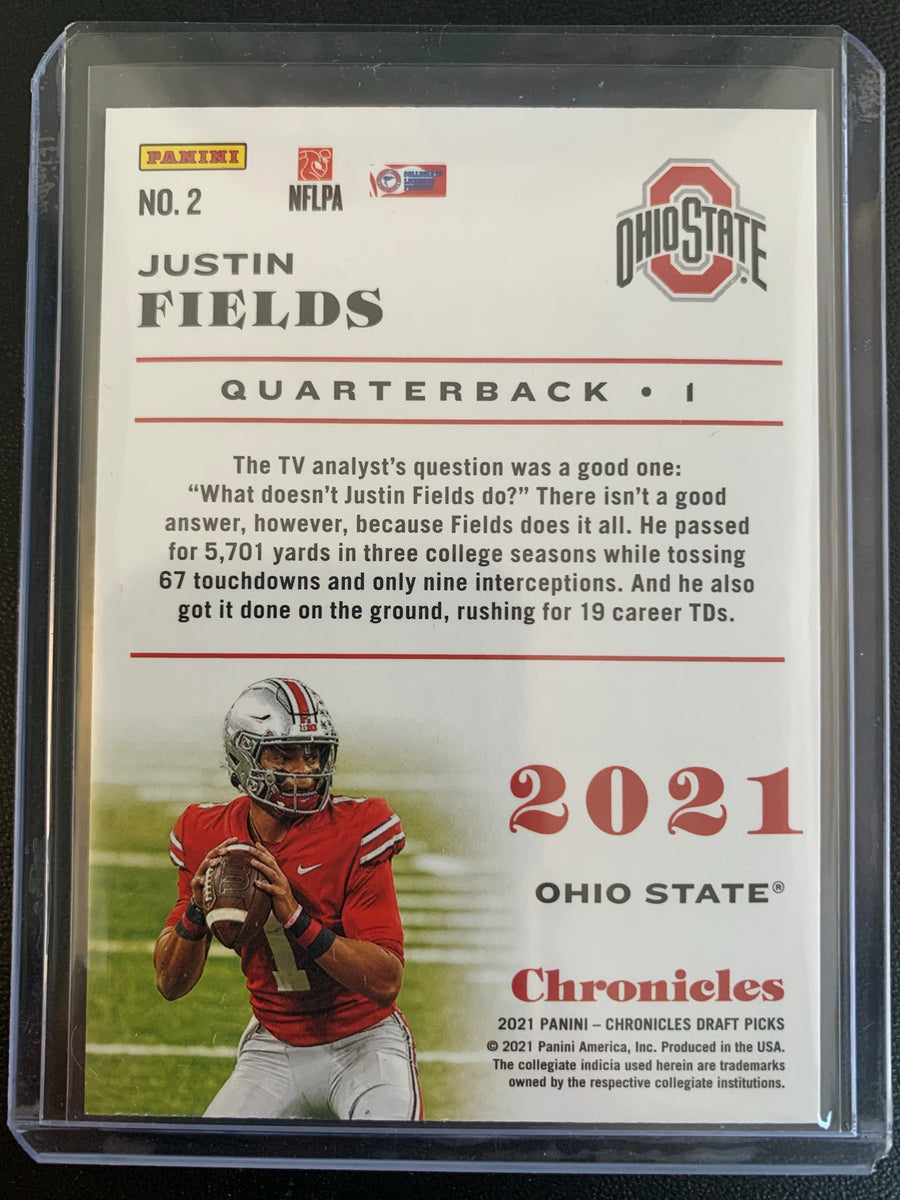 Justin Fields 2021 Panini Chronicles Score Draft Picks Rookie Card #59