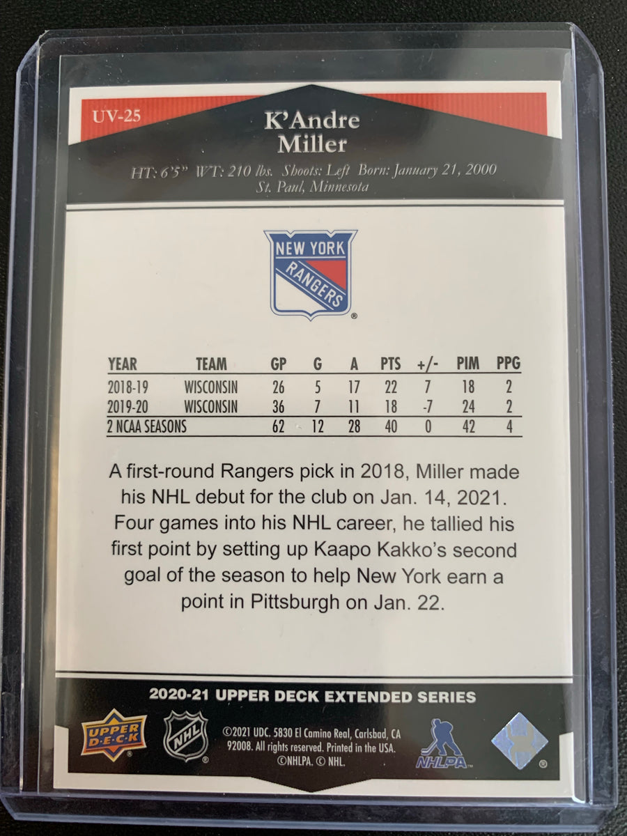 2020-21 UPPER DECK EXTENDED HOCKEY #HG-16 NEW YORK RANGERS - K'ANDRE M –  Mint Sports Cards & Collectibles