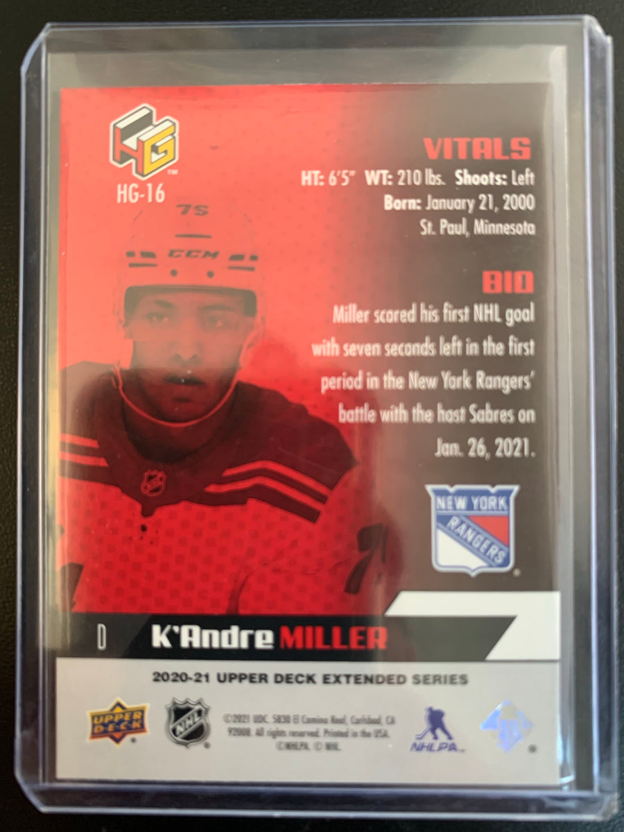 2020-21 UPPER DECK EXTENDED HOCKEY #HG-16 NEW YORK RANGERS - K'ANDRE M –  Mint Sports Cards & Collectibles