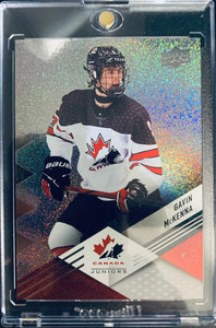 2024 UPPER DECK TEAM CANADA JUNIORS HOCKEY #60 - GAVIN MCKENNA RAINBOW FOIL SHORT PRINT