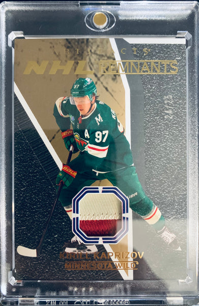 2024-25 UPPER DECK ARTIFACTS HOCKEY #NR-15 MINNESOTA WILD - KIRILL KAPRIZOV NHL REMNANTS GAME USED JERSEY #D 24/25