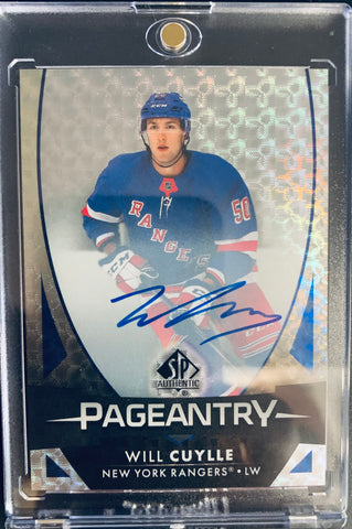 2023-24 UD SP AUTHENTIC HOCKEY #P-72 NEW YORK RANGERS - WILL CUYLLE PAGEANTRY ROOKIE AUTOGRAPH