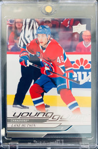 2024-25 UPPER DECK HOCKEY #229 MONTREAL CANADIENS - LANE HUTSON YOUNG GUNS ROOKIE CARD