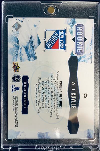 2023-24 UPPER DECK ICE HOCKEY #125 NEW YORK RANGERS - WILL CUYLLE SNOWFLAKE SP ROOKIE AUTOGRAPH