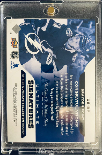 2019-20 UPPER DECK ULTIMATE HOCKEY #US-BP TAMPA BAY LIGHTNING - BRAYDEN POINT ULTIMATE SIGNATURES