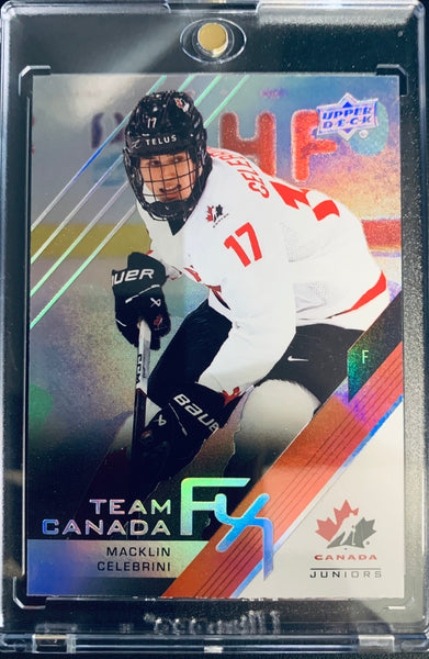 2024 UPPER DECK TEAM CANADA JUNIORS HOCKEY #FX-1 - MACKLIN CELEBRINI TEAM CANADA FX SHORT PRINT