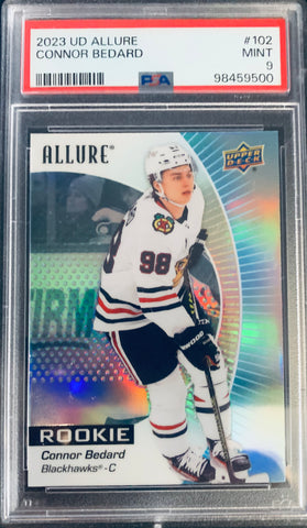 2023-24 UPPER DECK ALLURE HOCKEY #102 - CONNOR BEDARD ROOKIE GRADED PSA 9 MINT