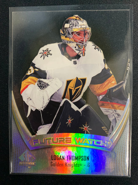 2021-22 UD SP AUTHENTIC HOCKEY #120 VEGAS GOLDEN KNIGHTS - LOGAN THOMSPON ACETATE FUTURE WATCH ROOKIE CARD