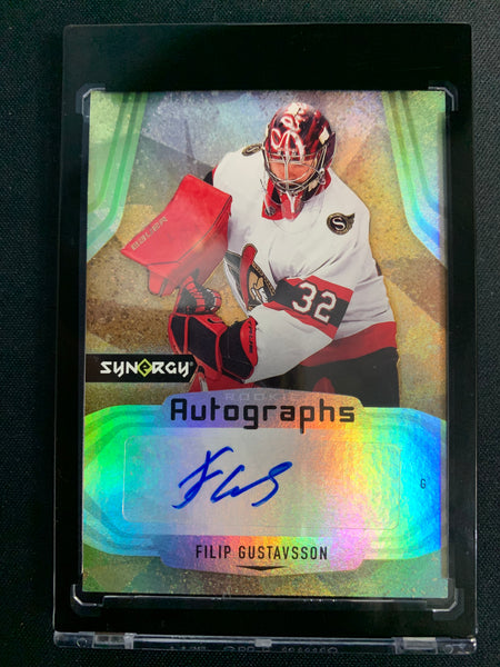 2021-22 UPPER DECK SYNERGY HOCKEY #AR-FG OTTAWA SENATORS - FILIP GUSTAVSSON SYNERGY ROOKIE AUTOGRAPH