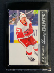 2021-22 UPPER DECK S2 HOCKEY #464 DETROIT RED WINGS - LUCAS RAYMOND YOUNG GUNS ROOKIE CARD