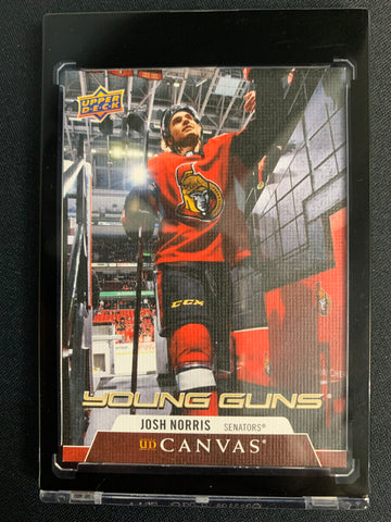 2020-21 UPPER DECK HOCKEY #C111 OTTAWA SENATORS - JOSH NORRIS YOUNG GUNS CANVAS ROOKIE CARD