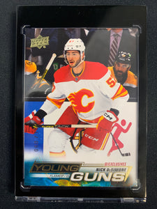 2022-23 UPPER DECK EXT HOCKEY #701 CALGARY FLAMES - NICK DESIMONE YOUNG GUNS EXCLUSIVE #'D 060/100