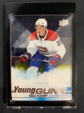 2019-20 UPPER DECK SERIES 1 HOCKEY #209 MONTREAL CANADIENS - CALE FLEURY CLEAR CUT YOUNG GUNS ROOKIE CARD