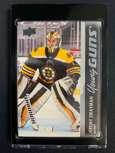 2021-22 UPPER DECK S1 HOCKEY #226 BOSTON BRUINS - JEREMY SWAYMAN YOUNG GUNS ROOKIE CARD