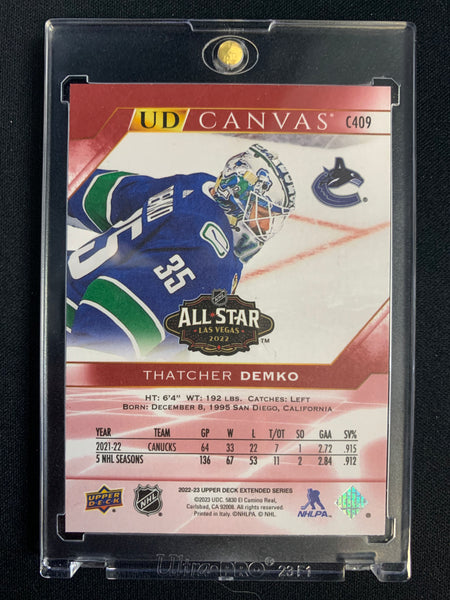 2022-23 UPPER DECK EXT HOCKEY #C409 VANCOUVER CANUCKS - THATCHER DEMKO ALL-STAR CANVAS SP