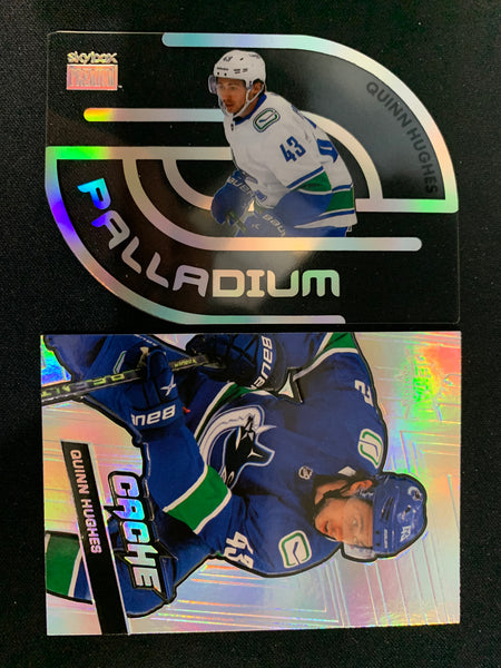 2022-23 UD SKYBOX METAL HOCKEY  VANCOUVER CANUCKS - QUINN HUGHES LOT OF 2