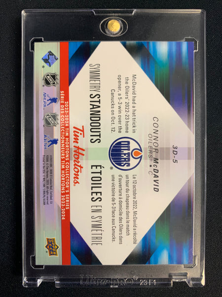 2023-24 TIM HORTONS COLLECTION #3D-5 - CONNOR MCDAVID SYMMETRY STANDOUTS SP INSERT