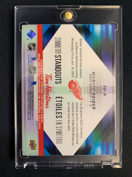 2023-24 TIM HORTONS COLLECTION #3D-8 - MORITZ SEIDER SYMMETRY STANDOUTS SP INSERT