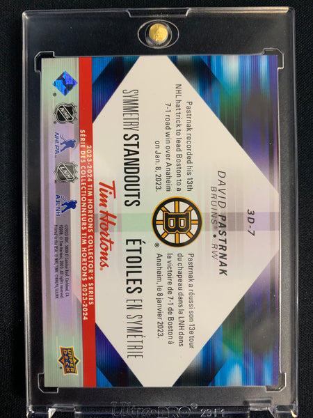 Copy of 2023-24 TIM HORTONS COLLECTION #3D-7 - DAVID PASTRNAK SYMMETRY STANDOUTS SP INSERT