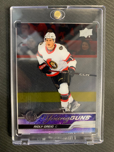 2023-24 UPPER DECK SERIES 1 HOCKEY #212 OTTAWA SENATORS - RIDLEY GREIG YOUNG GUNS CLEAR CUT ROOKIE