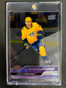 2023-24 UPPER DECK SERIES 1 HOCKEY #245 NASHVILLE PREDATORS - JAKE LIVINGSTONE YOUNG GUNS CLEAR CUT ROOKIE