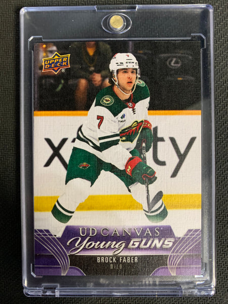 2023-24 UPPER DECK SERIES 1 HOCKEY #C101 MINNESOTA WILD - BROCK FABER YOUNG GUNS CANVAS ROOKIE