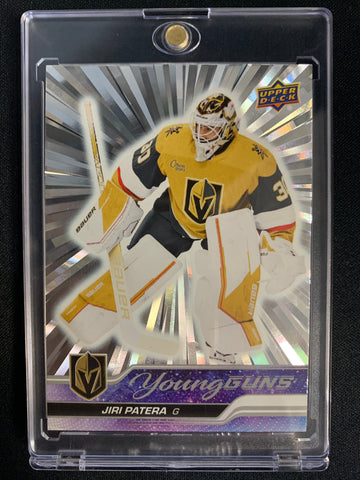 2023-24 UPPER DECK SERIES 1 HOCKEY #227 VEGAS GOLDEN KNIGHTS - JIRI PATERA OUTBURST SILVER YOUNG GUNS ROOKIE