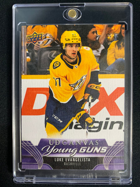 2023-24 UPPER DECK SERIES 1 HOCKEY #C108 NASHVILLE PREDATORS - LUKE EVANGELISTA YOUNG GUNS CANVAS ROOKIE