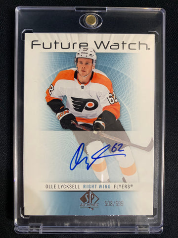 2022-23 UD SP AUTHENTIC HOCKEY #RFWA-OL PHILADELPHIA FLYERS - OLLE LYCKSELL RETRO FUTURE WATCH AUTO ROOKIE 508/699