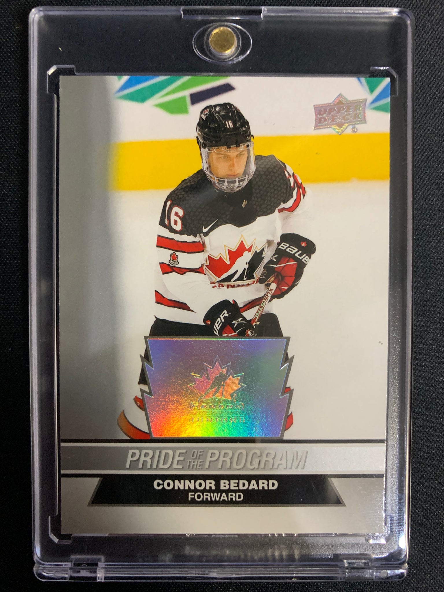 2023 UPPER DECK TEAM CANADA JUNIORS HOCKEY #65- CONNOR BEDARD PRIDE OF THE PROGRAM