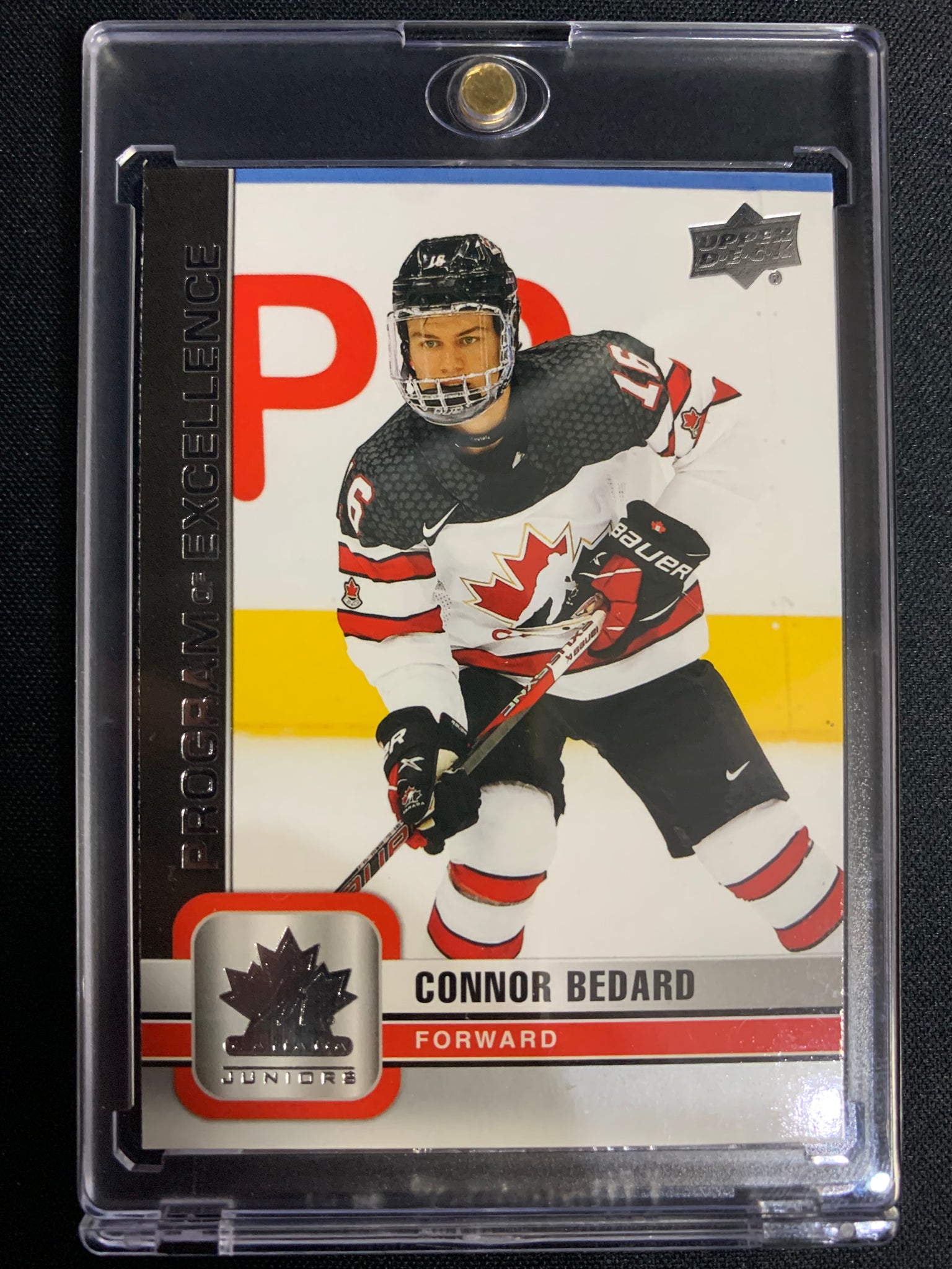 2023 UPPER DECK TEAM CANADA JUNIORS HOCKEY #108 - CONNOR BEDARD PROGRAM OF EXCELLENCE