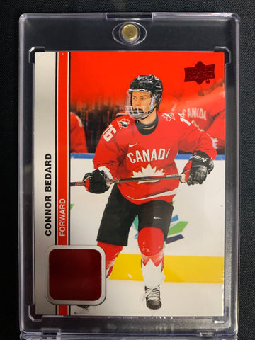 2023 UPPER DECK TEAM CANADA JUNIORS HOCKEY #8 - CONNOR BEDARD RED FOIL PARALLEL