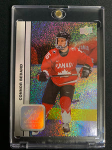 2023 UPPER DECK TEAM CANADA JUNIORS HOCKEY #8 - CONNOR BEDARD PATTERN FOIL PARALLEL