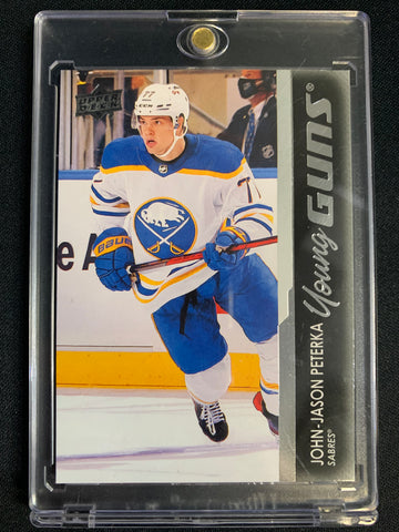 2021-22 UPPER DECK S3 HOCKEY #711 BUFFALO SABRES - JOHN-JASON PETERKA YOUNG GUNS ROOKIE CARD