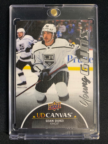 2021-22 UPPER DECK S2 HOCKEY #C380 LOS ANGELES KINGS - SEAN DURZI BLACK CANVAS YOUNG GUNS ROOKIE CARD