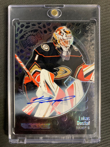 2022-23 UD SKYBOX METAL HOCKEY #161 ANAHEIM DUCKS - LUKAS DOSTAL ROOKIE AUTOGRAPH #'D 273/349