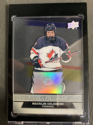 2023 UPPER DECK TEAM CANADA JUNIORS HOCKEY #97 - MACKLIN CELEBRINI PRIDE OF THE PROGRAM ACETATE SP PARALLEL