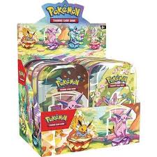 POKEMON SCARLET & VIOLET 8.5 PRISMATIC EVOLUTIONS MINI TINS SEALED DISPLAY - PRE ORDER