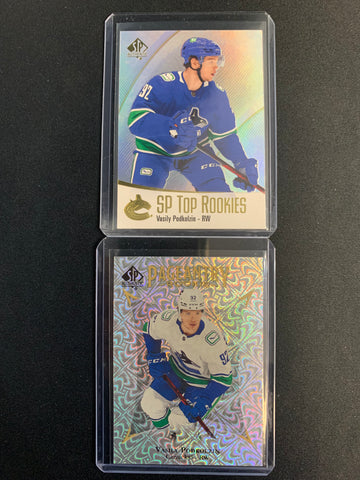 2021-22 UPPER DECK SP AUTHENTIC HOCKEY VANCOUVER CANUCKS - VASILY PODKOLZIN ROOKIE LOT OF 2