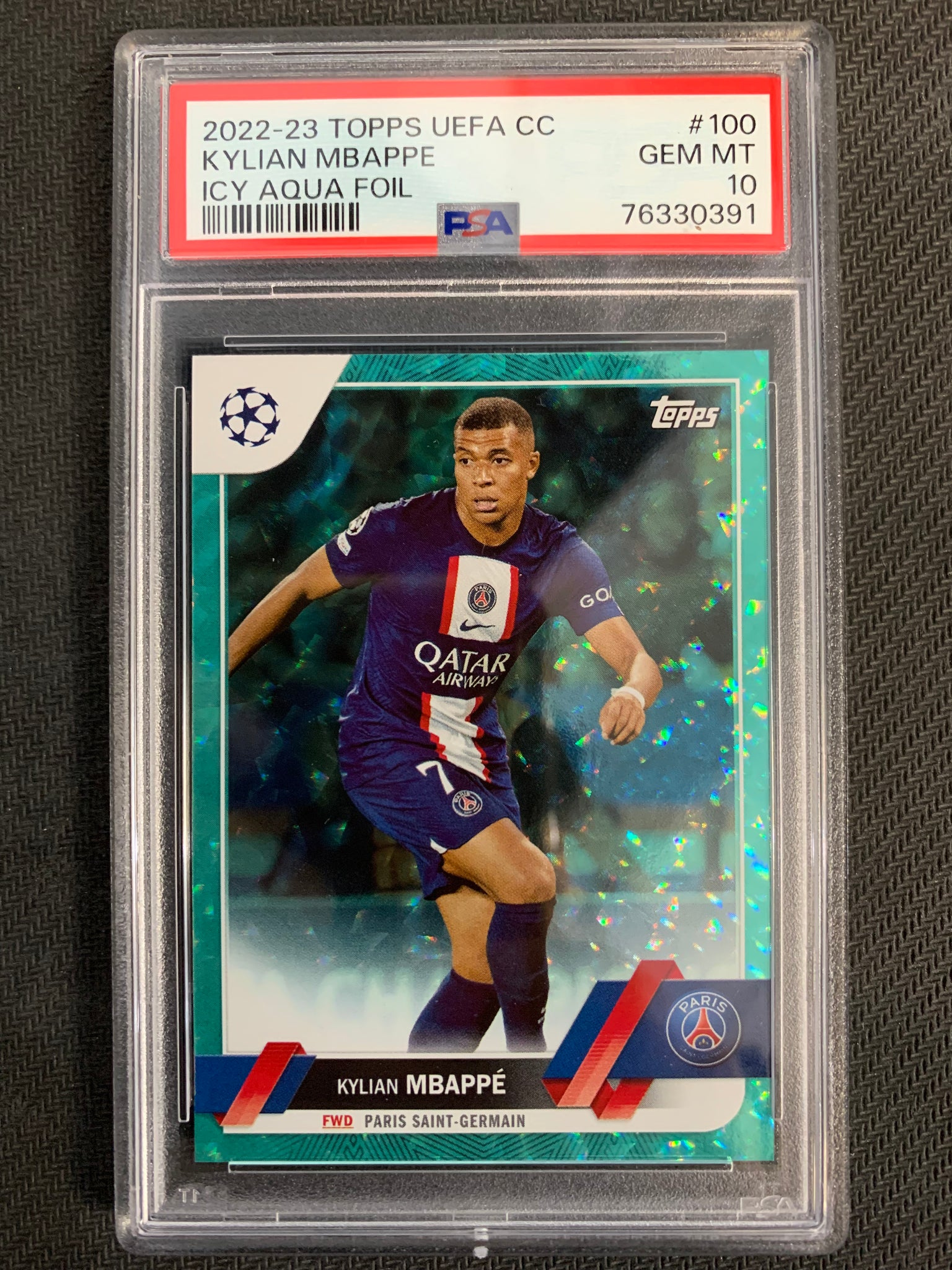 2022-23 TOPPS UEFA CLUB COMPETITION SOCCER #100 - PSA - KYLIAN