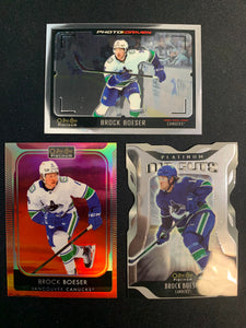 2021-22 UPPER DECK O-PEE-CHEE PLATINUM HOCKEY VANCOUVER CANUCKS - BROCK BOESER LOT OF 3