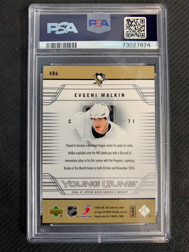 2006 Upper Deck Young Guns Evgeni Malkin ROOKIE RC #486 BGS 10 PRISTINE  (PWCC) - Weekly Sunday Auction