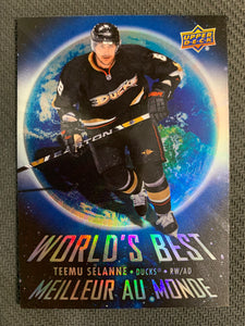 2023 TIM HORTONS LEGENDS COLLECTION #WB-4 ANAHEIM DUCKS - TEEMU SELANNE WORLD'S BEST SSP INSERT