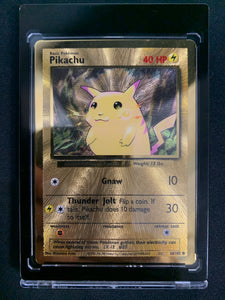 POKEMON SW & SH ULTRA PREMIUM COLLECTION PIKACHU GOLD METAL CARD 58/102 - MINT