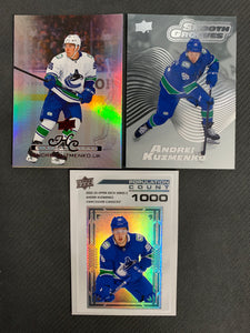 2022-23 UPPER DECK EXTENDED SERIES HOCKEY VANCOUVER CANUCKS - ANDREI KUZMENKO ROOKIE CARD LOT OF 3