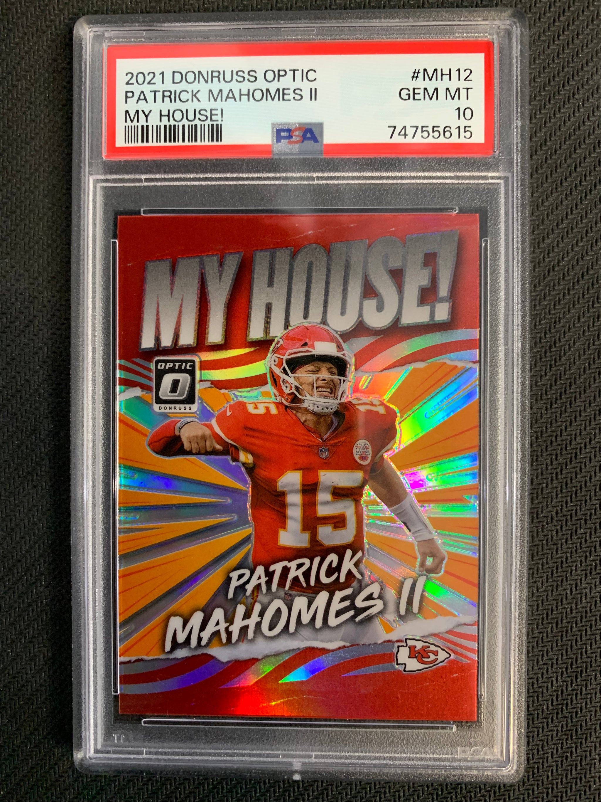 2020 Donruss Optic Patrick Mahomes II My fashion House Card #MH-2 Graded 9.5